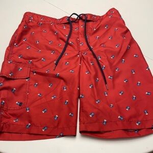 Men’s Red, White and Blue Bass Bathing Suit Size M